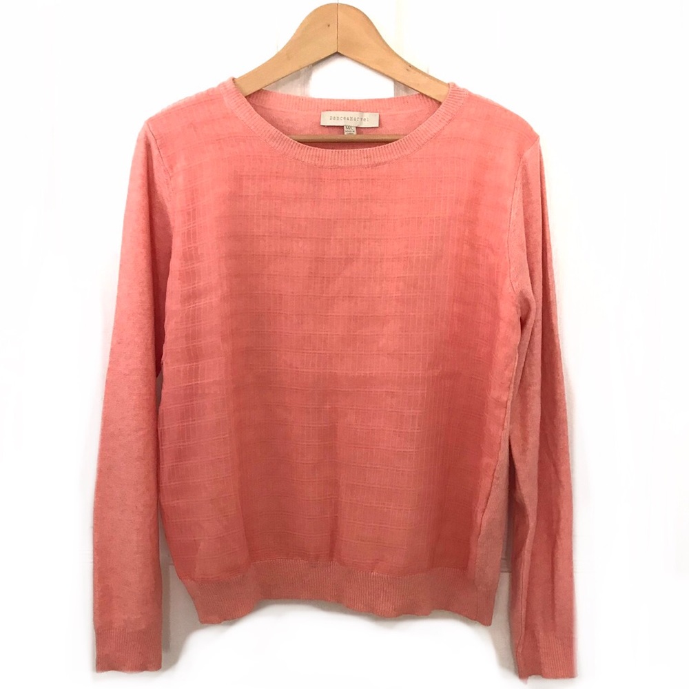Dance & Marvel peach wool-blend overlay sweater (runs small)